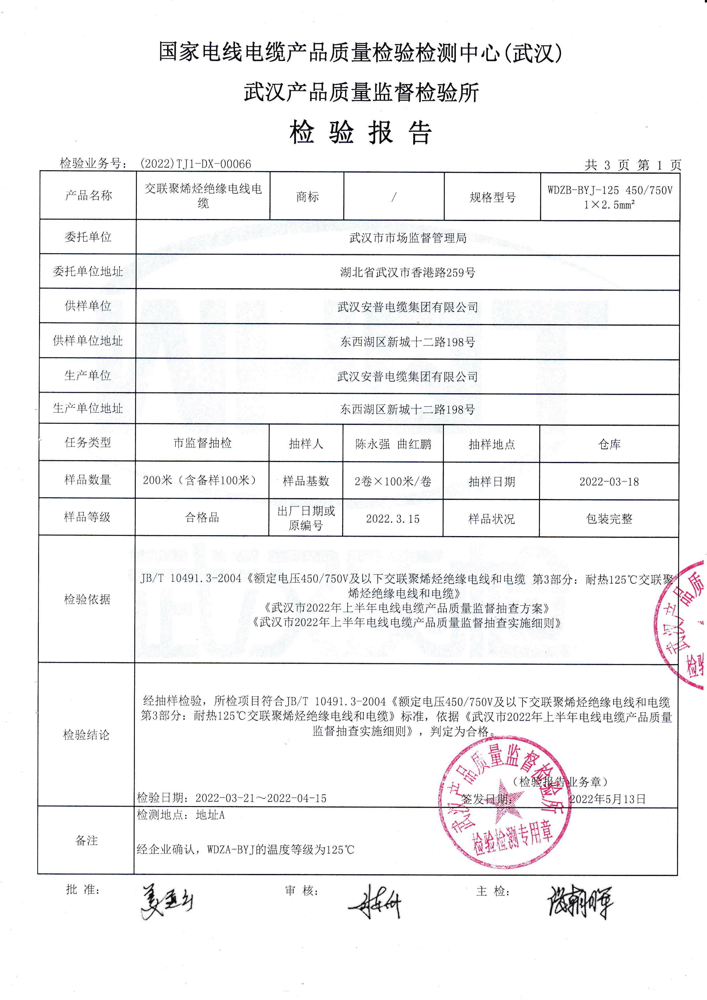 WDZB― BYJ-125 450/750V 1× 2.5mm2